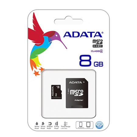 Micro Sd Card 8gb Cu Adaptor Adata