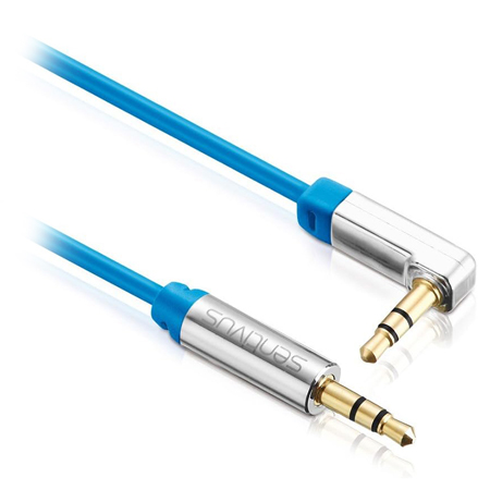 Cablu Audio 3.5 Tata - Tata 0.25m 90 Sentivus